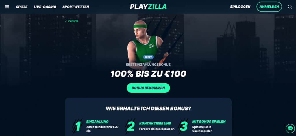 Playzilla Sportwetten Bonus