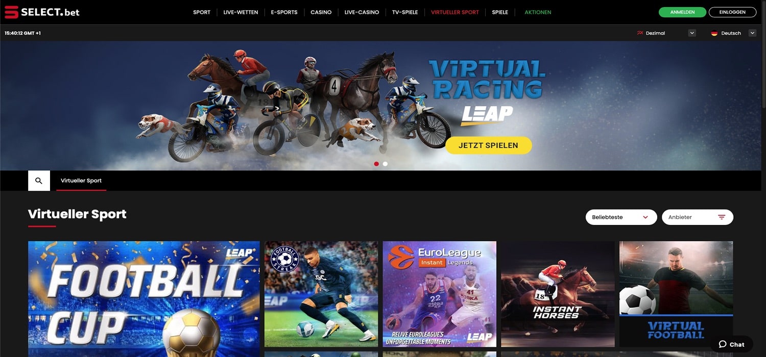 Select.bet Virtueller Sport