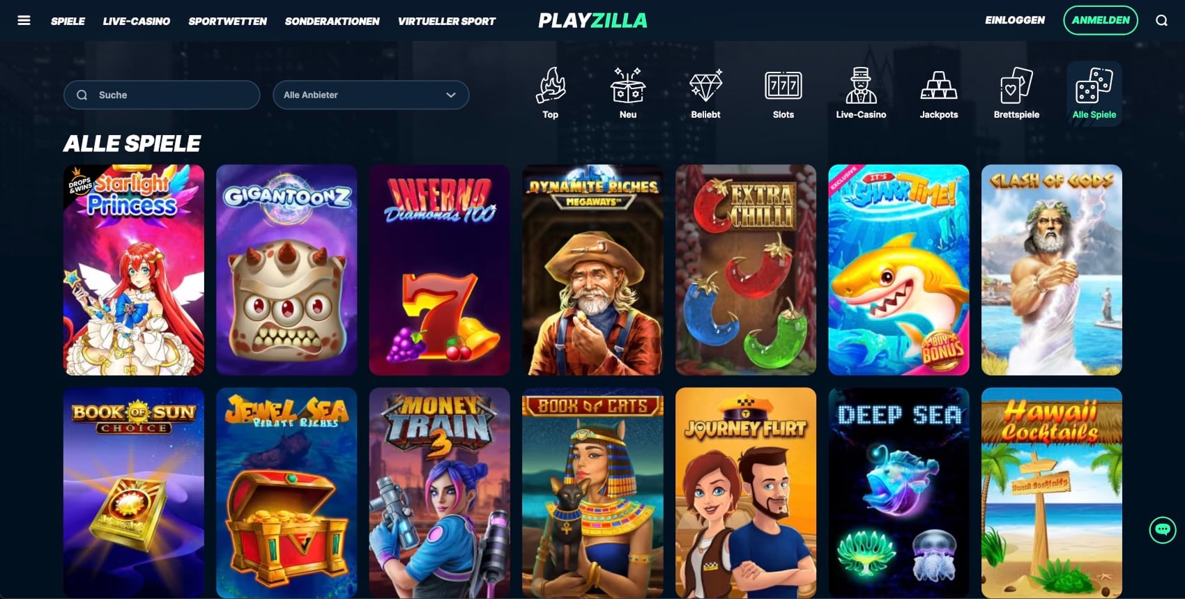 Playzilla Casino Alle Spiele